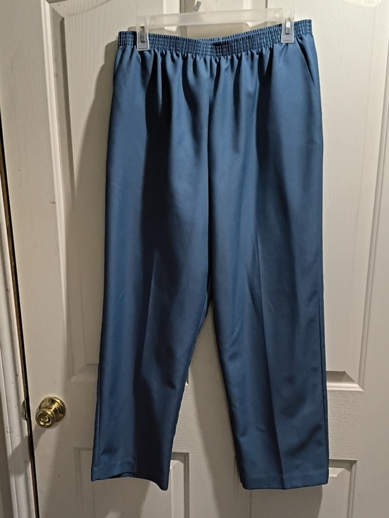 Alfred Dunner Denim - Alfred Dunner Light Blue Elastic Waist Pants